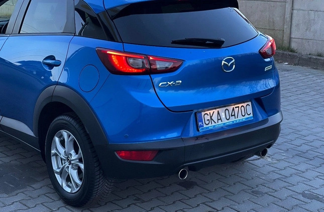 Mazda CX-3 cena 57997 przebieg: 107000, rok produkcji 2015 z Małomice małe 379